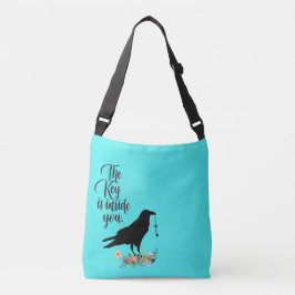 Bolsa Ajustável A chave é Dentro - Raven e Flores Teal