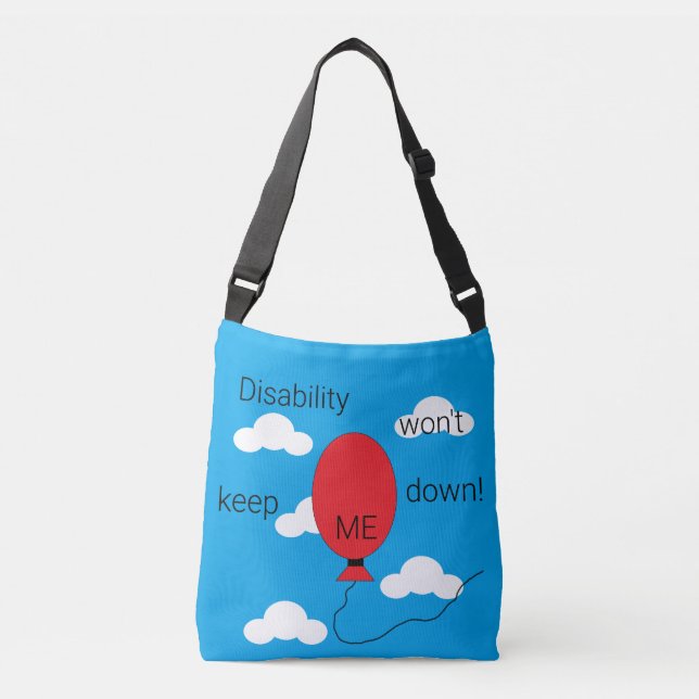 Bolsa Ajustável A deficiência não me vai impedir de ir. (Frente)