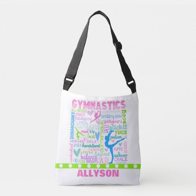 Bolsa Ajustável A ginástica Pastel personalizada exprime a (Frente)