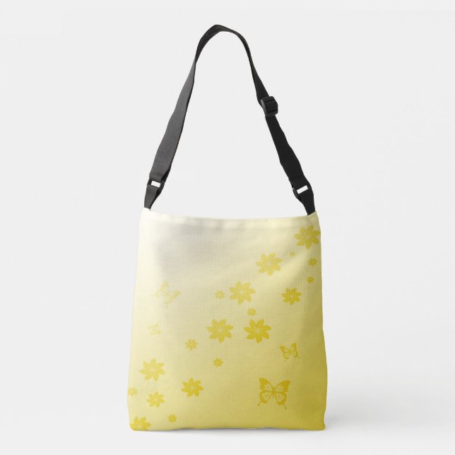 Bolsa Ajustável A luz do sol floresce borboletas de n (Verso)
