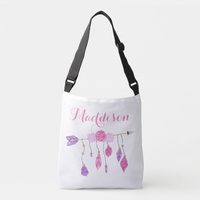 Bolsa Ajustável A pena adolescente da seta de Boho das meninas das (Frente)