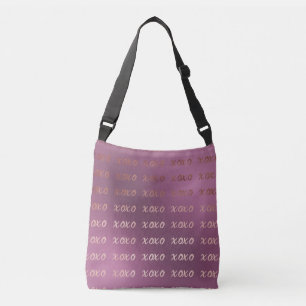 Bolsa Ajustável a tipografia cor-de-rosa do ouro do falso abraça