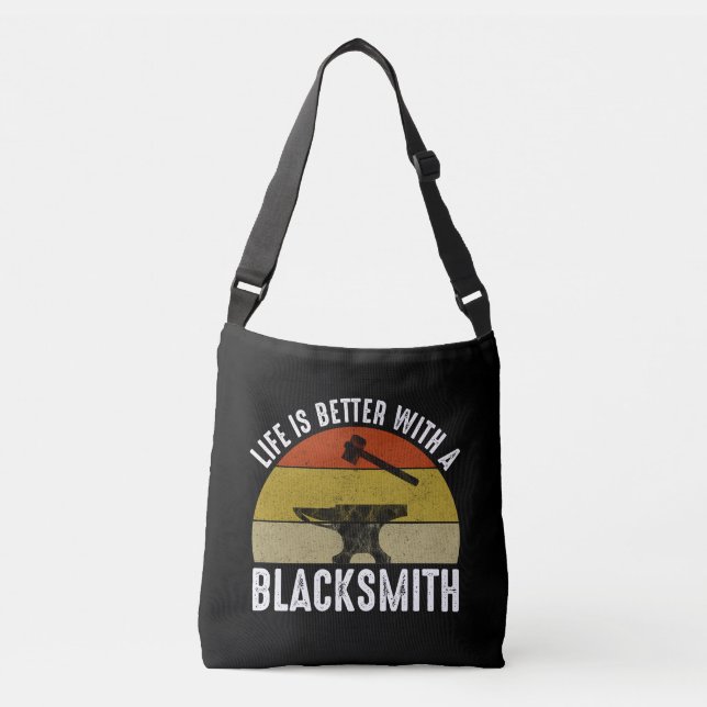 Bolsa Ajustável A Vida É Melhor Com Um Blacksmith (Frente)