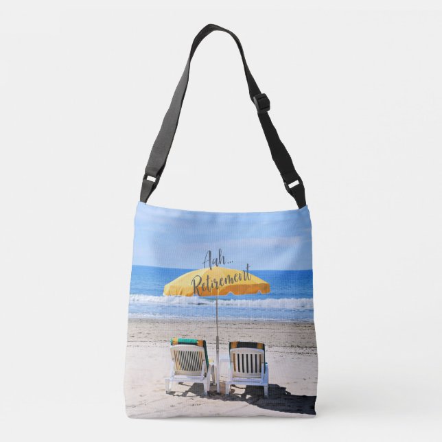 Bolsa Ajustável Aah... aposentadoria, um dia na praia (Verso)