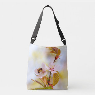 Bolsa Ajustável Abelhas Em Uma Flor De Cereja