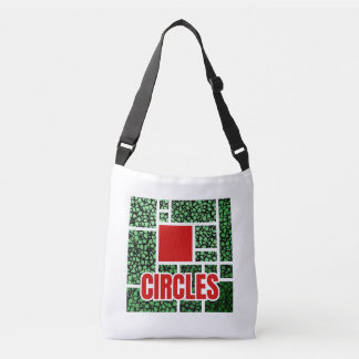 Bolsa Ajustável Abstração com Manchas Verdes e Acentos Vermelhos