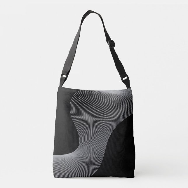 Bolsa Ajustável Abstração de onda elegante, moderna e futurista (Verso)