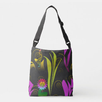 Bolsa Ajustável Abstract Floral with Spirals 1