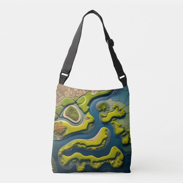 Bolsa Ajustável Abstract River Estuary (Frente)