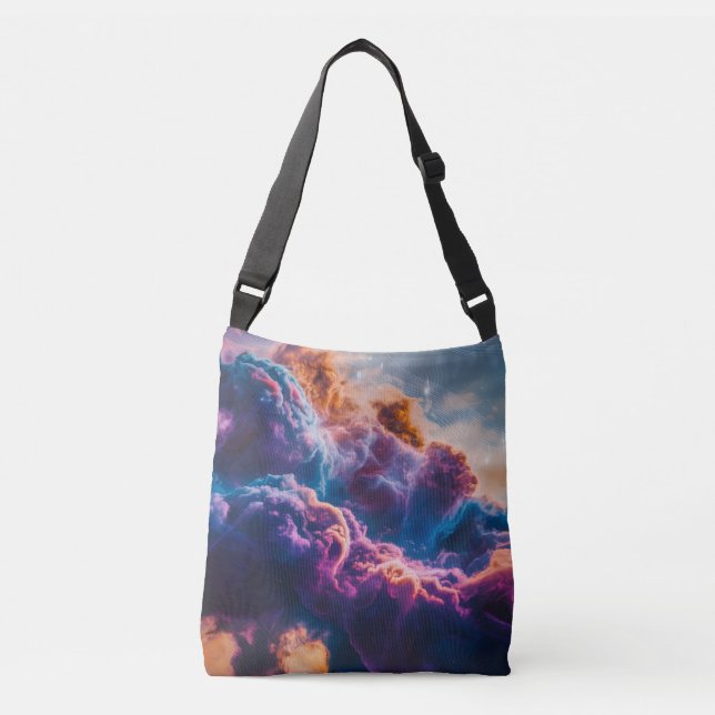 Bolsa Ajustável Abstract Space Nebula Art - Colorful Cosmic (Frente)