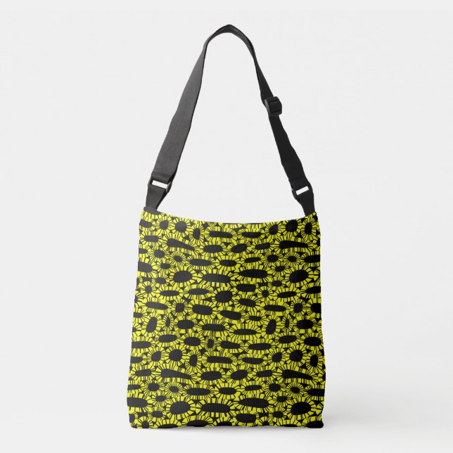 Bolsa Ajustável Abstrato 250923 - Amarelo em preto (Frente)