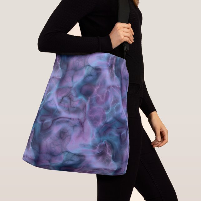 Bolsa Ajustável Abstrato azul e roxo (Close Up)