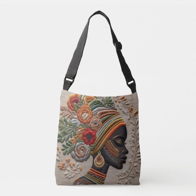 Bolsa Ajustável Abstrato Cubism Crossbody Bag (Frente)