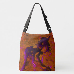 Bolsa Ajustável Abstrato da pedra calcária nos roxos e laranja