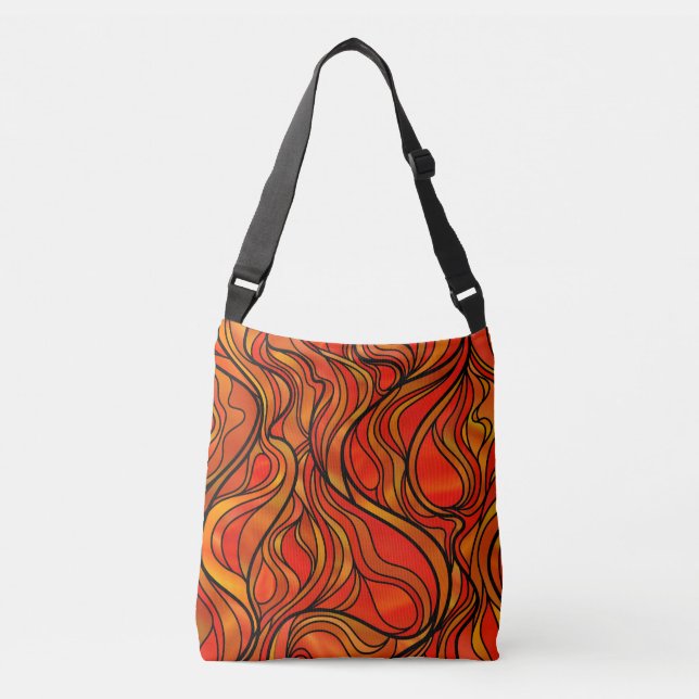 Bolsa Ajustável Abstrato de vidro de cor laranja (Frente)