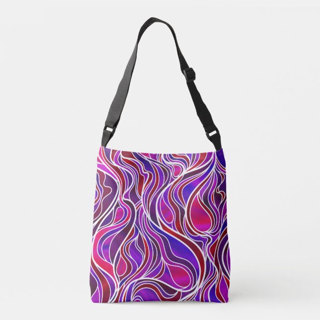 Bolsa Ajustável Abstrato de vidro roxo (Verso)