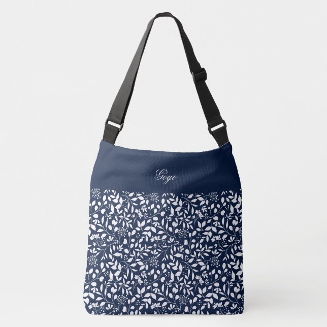 Bolsa Ajustável Abstrato Floral Art Deixa O Fundo (Frente)