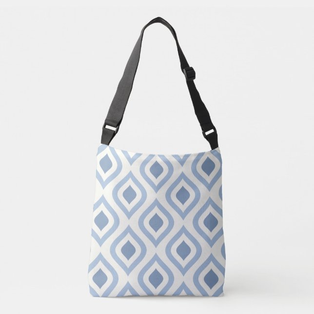 Bolsa Ajustável Abstrato geométrica, cruz azul e branca (Frente)