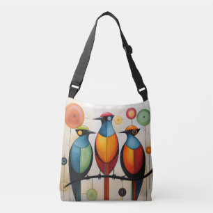 Bolsa Ajustável Abstrato Geométrico Birds Wonders