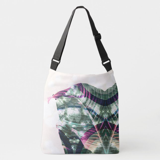 Bolsa Ajustável Abstrato Leaf Crossbody Bag (Frente)