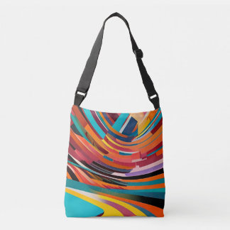 Bolsa Ajustável Abstrato Moderno Padrão Brilhante Colorido Bold Ur