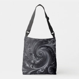 Bolsa Ajustável Abstrato Moderno Simples Redemoinho Preto e Branco