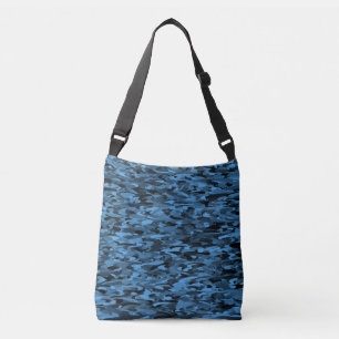 Bolsa Ajustável Abstrato - Padrão Azul Preto
