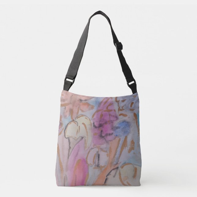 Bolsa Ajustável Abstrato Pastel Floral (Frente)