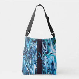 Bolsa Ajustável Abstrato Shades da espiral azul