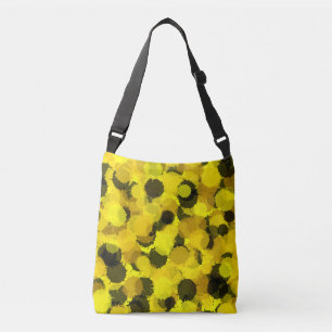 Bolsa Ajustável Abstrato Sunflower, padrão vibrante, pontos de nat