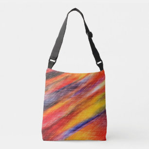 Bolsa Ajustável Abstrato Sunset Colors Crossbody Bag