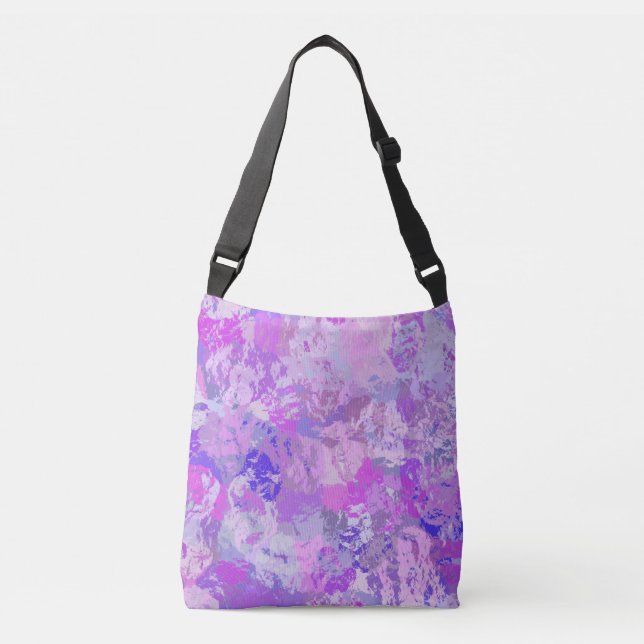 Bolsa Ajustável Abstrato Trendy Camo Pink Púrpura Azul (Frente)