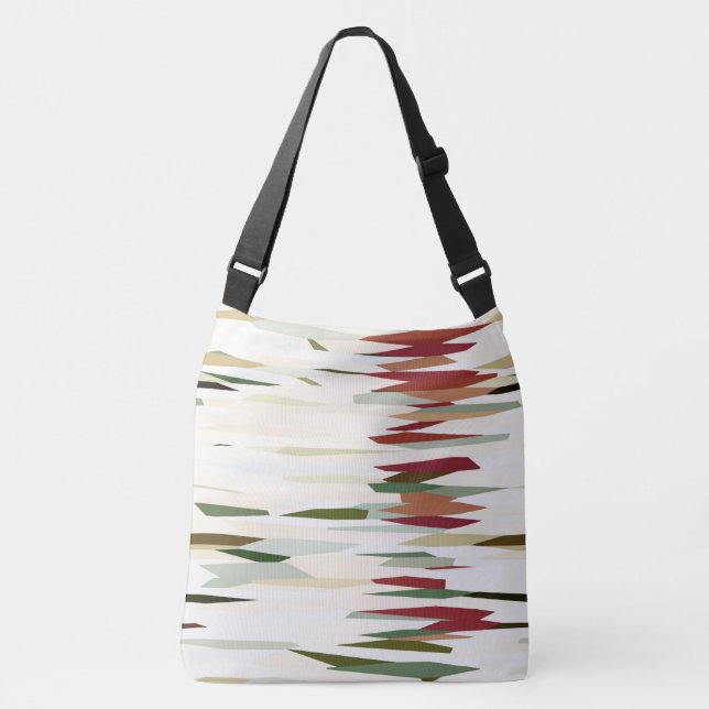 Bolsa Ajustável abstrato verde e vermelho (Frente)