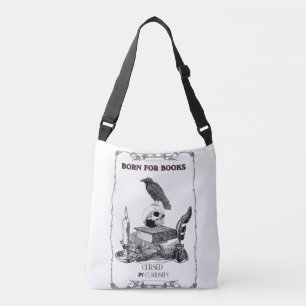 Bolsa Ajustável Academia Sombria Caveira de Corvo Estética Vintage
