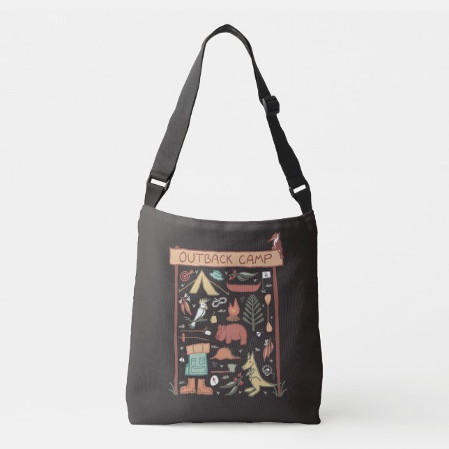 Bolsa Ajustável Acampamento Outback Animais Australianos Acampamen (Frente)