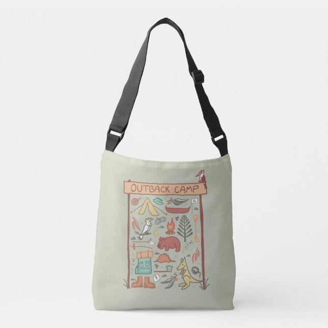 Bolsa Ajustável Acampamento Outback Animais Australianos Acampamen (Frente)
