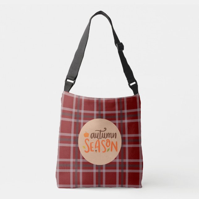 Bolsa Ajustável Ação de Graças,Script da Temporada de Outono, Xadr (Frente)