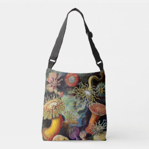 Bolsa Ajustável Actiniae por Ernst Haeckel Crossbody Bag