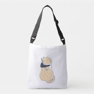 Bolsa Ajustável Adesivo de Vinil de Gato Fofo em Aquarela Segurand