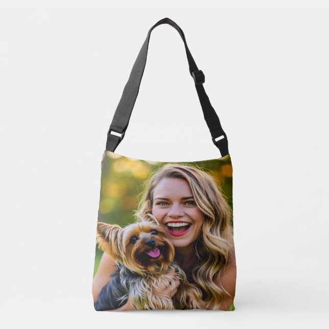 Bolsa Ajustável Adicionar Foto de Yorkshire Terrier Personalizar (Frente)