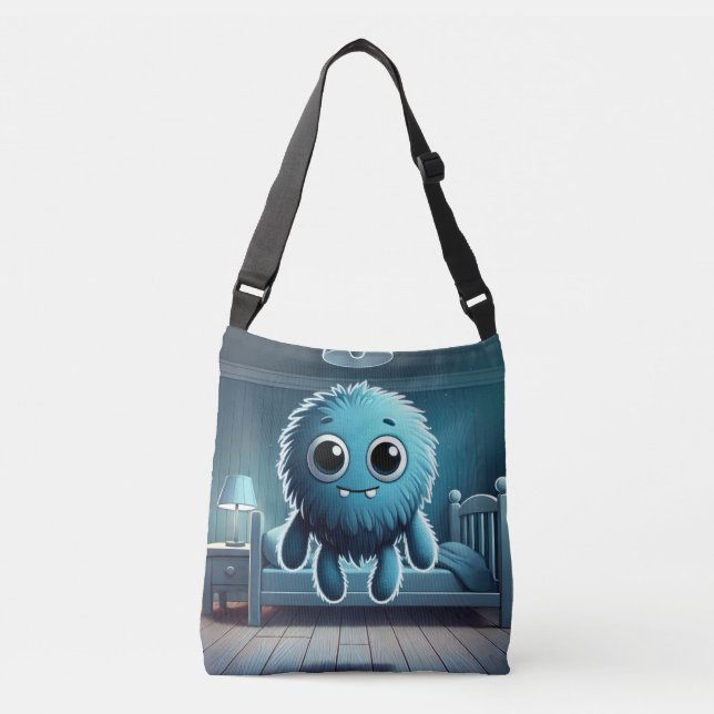 Bolsa Ajustável Adorable Blue Fluffy Creature (Frente)