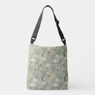 Bolsa Ajustável Adoráveis Flores de Prados em Verde