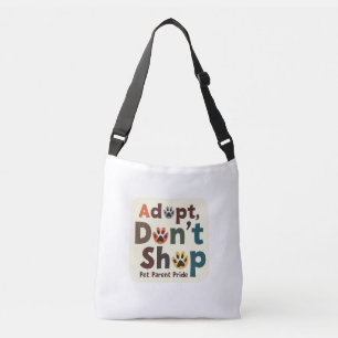 Bolsa Ajustável Adote, não Compre - Orgulho Pet Parent   Corpo