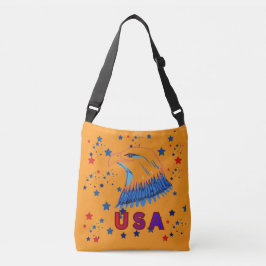 Bolsa Ajustável águia patriótica americana laranja