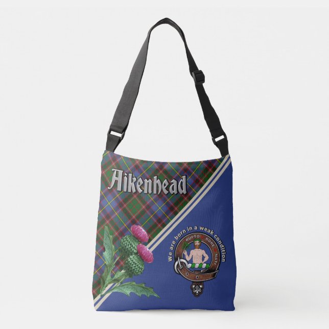 Bolsa Ajustável Aikenhead Clan Crachá & Tartan Crossbody Bag (Frente)
