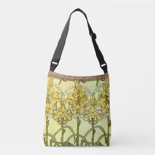 Bolsa Ajustável Alfonse Mucha Art Nouveau Lily Padrão Floral