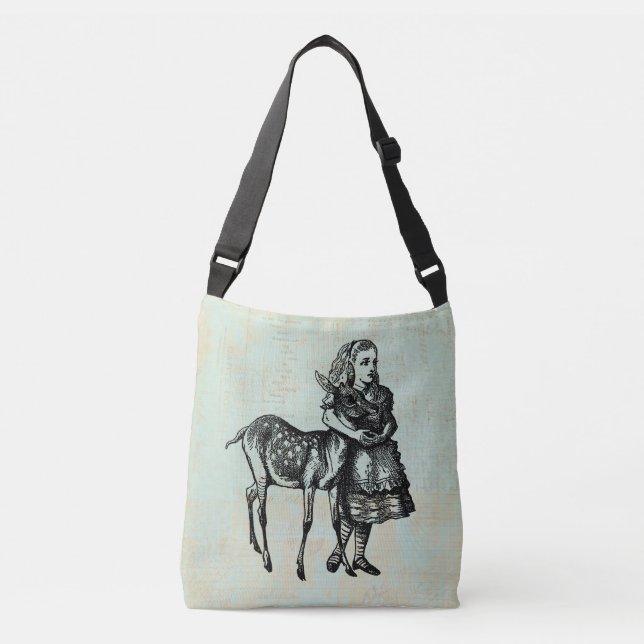 Bolsa Ajustável Alice com Fawn Alice na Arte Maravilha (Frente)