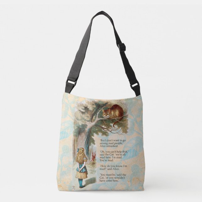 Bolsa Ajustável Alice no País das Maravilhas Cheshire Cat Mad (Frente)