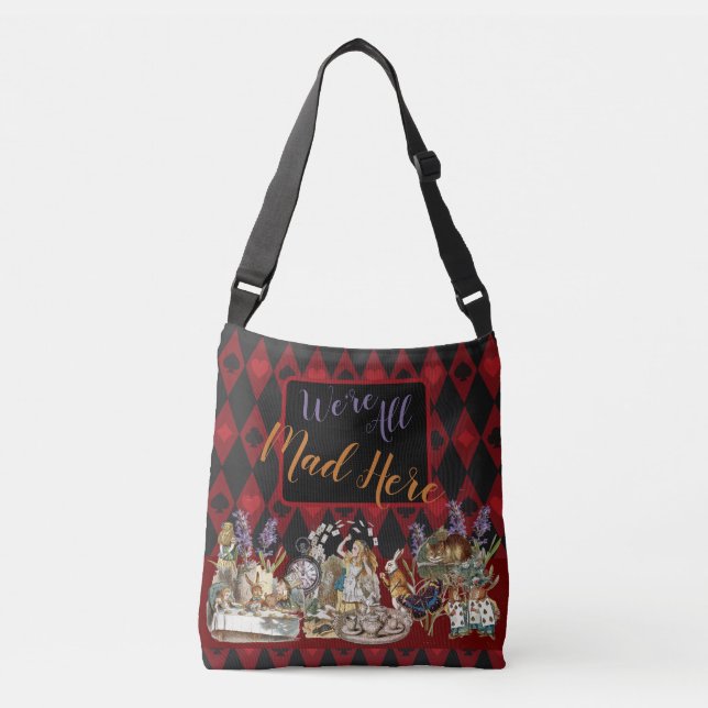 Bolsa Ajustável Alice no País das Maravilhas Mad Cheshire Cat (Frente)