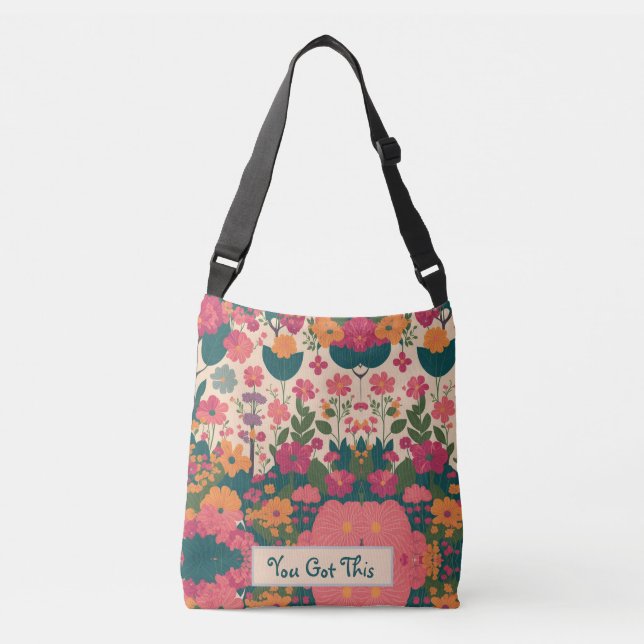 Bolsa Ajustável Aluno Floral (Frente)